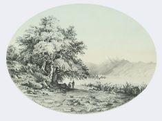 Assinare, H. (Zeichner M. 19.Jh.), "Flusslandschaft", R.