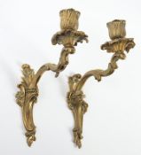 Paar Wandkerzenleuchter, Bronze