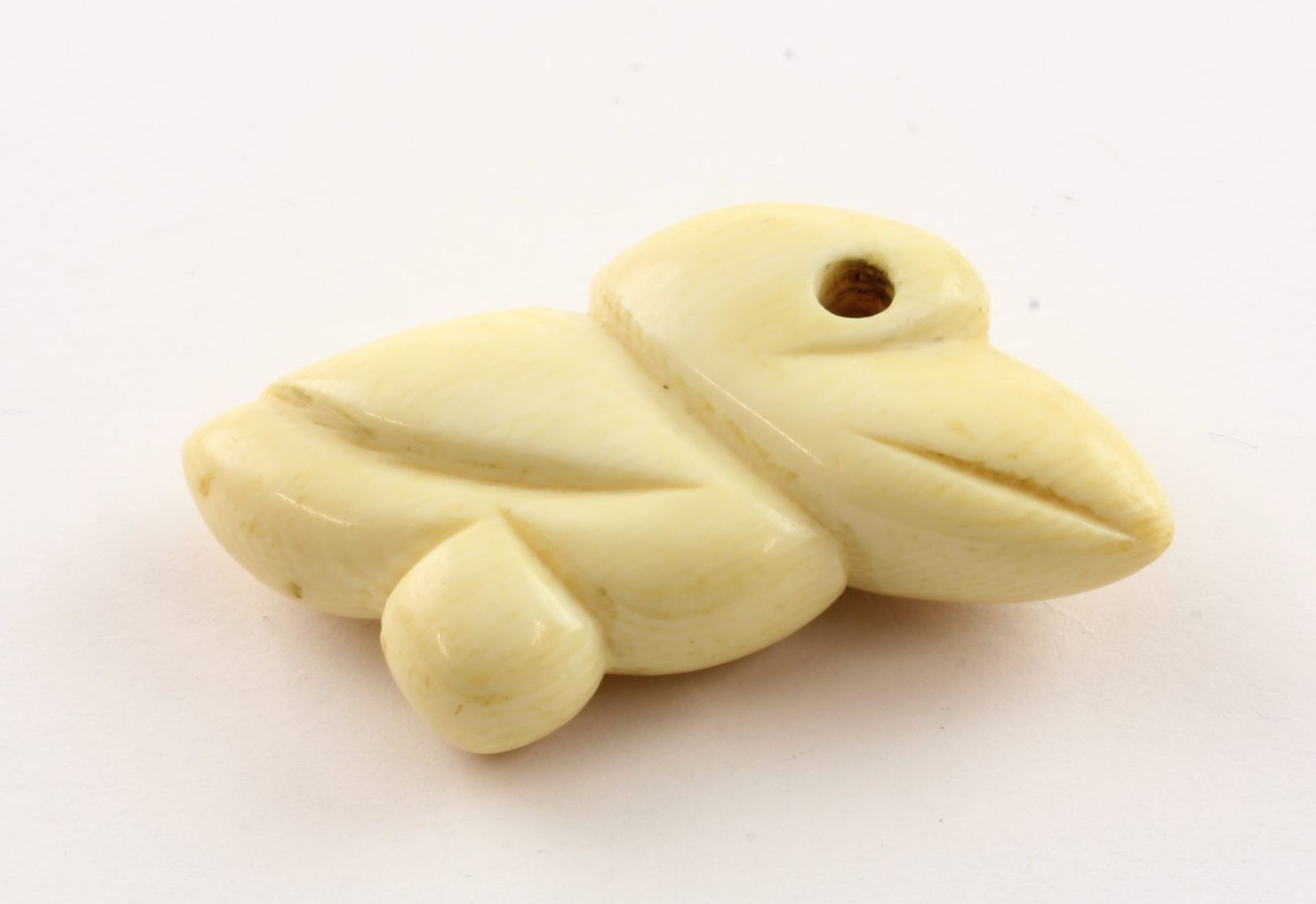 Netsuke, Stilisierter Vogel, Elfenbein - Bild 2 aus 3
