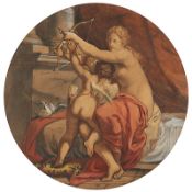 AQUARELLIST DES 19.JH., "Amor und Venus"