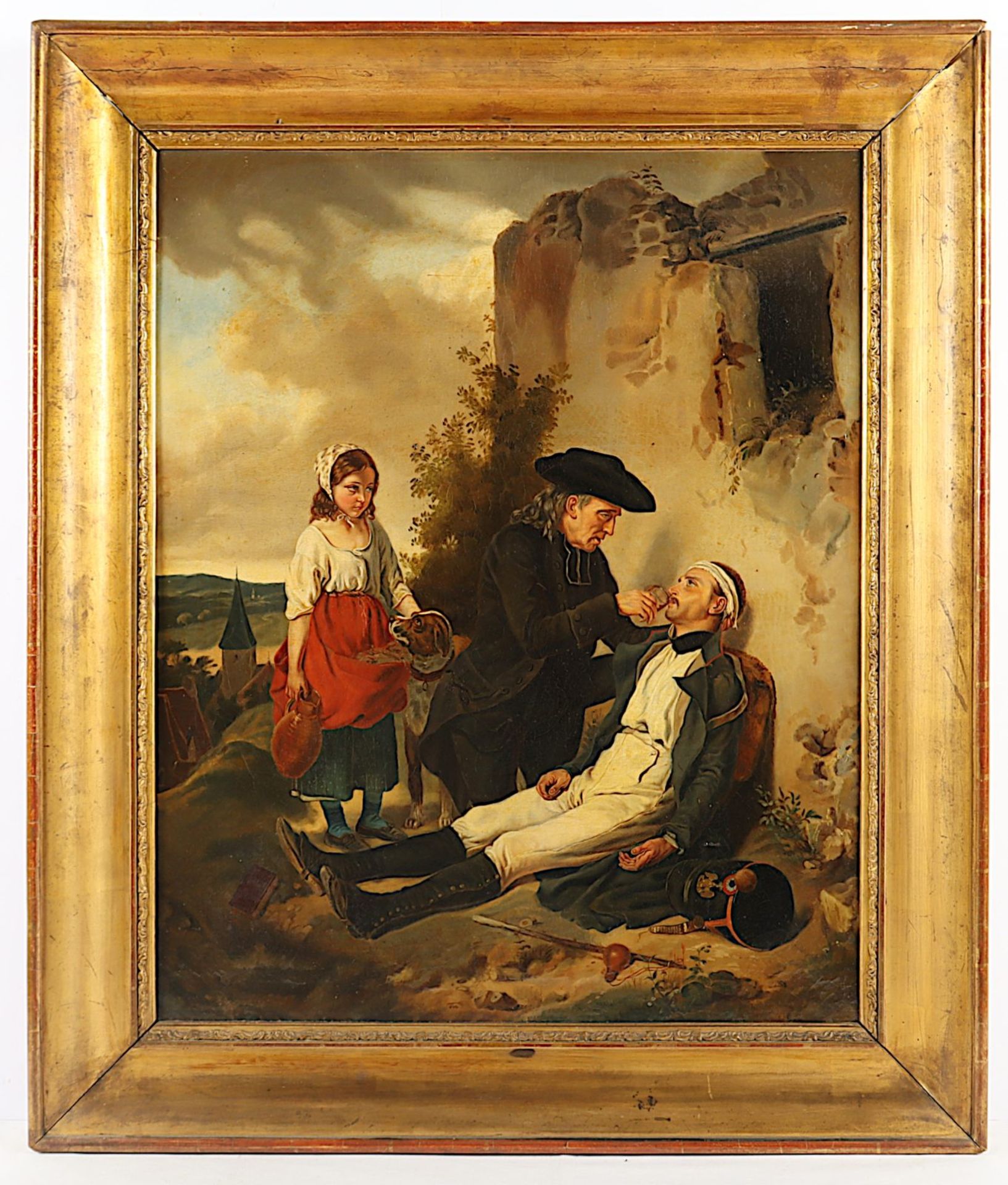 JORDAN, Rudolf (1810-1887), Umkreis M.19.Jh., "Verwundeter Soldat"