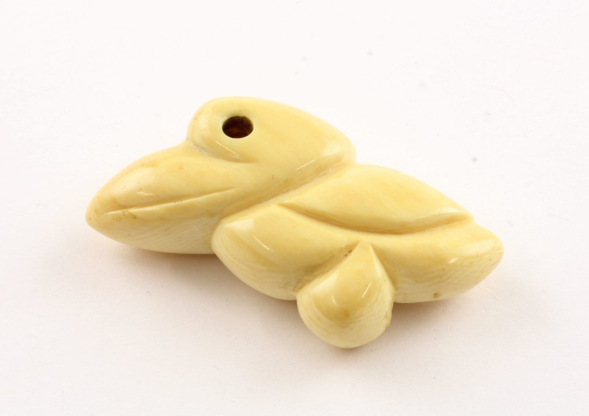 Netsuke, Stilisierter Vogel, Elfenbein