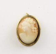 Brosche, Cameo, 800/ooo Silber