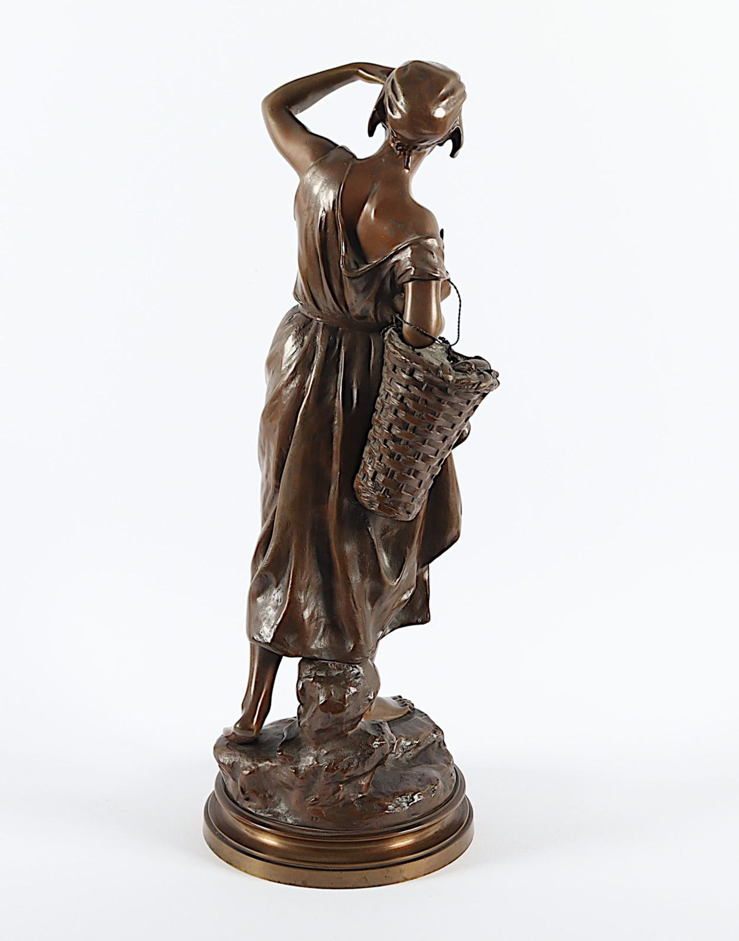 LAURENT, Eugène (1832-1898), "Wartende Fischersfrau", Bronze - Bild 3 aus 4