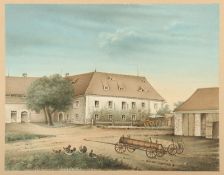 ZEICHNER DES 19.JH., "Bauernhof"