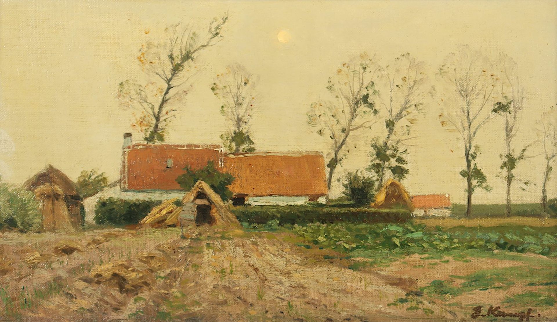 KAMPF, Eugen (1861-1933), "Niederrheinische Landschaft", R. - Image 2 of 3