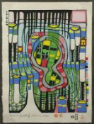 Hundertwasser, Friedensreich, "A pacific Raindrop", R.
