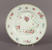 Teller, Porzellan, famille rose, CHINA, um 1800