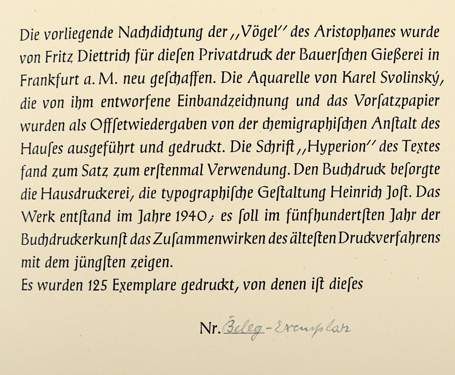 Die Vögel des Aristophanes, 1940 - Bild 2 aus 4