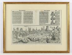 "Ansicht auf Köln", Holzschnitt, Schedel/Hartmann
