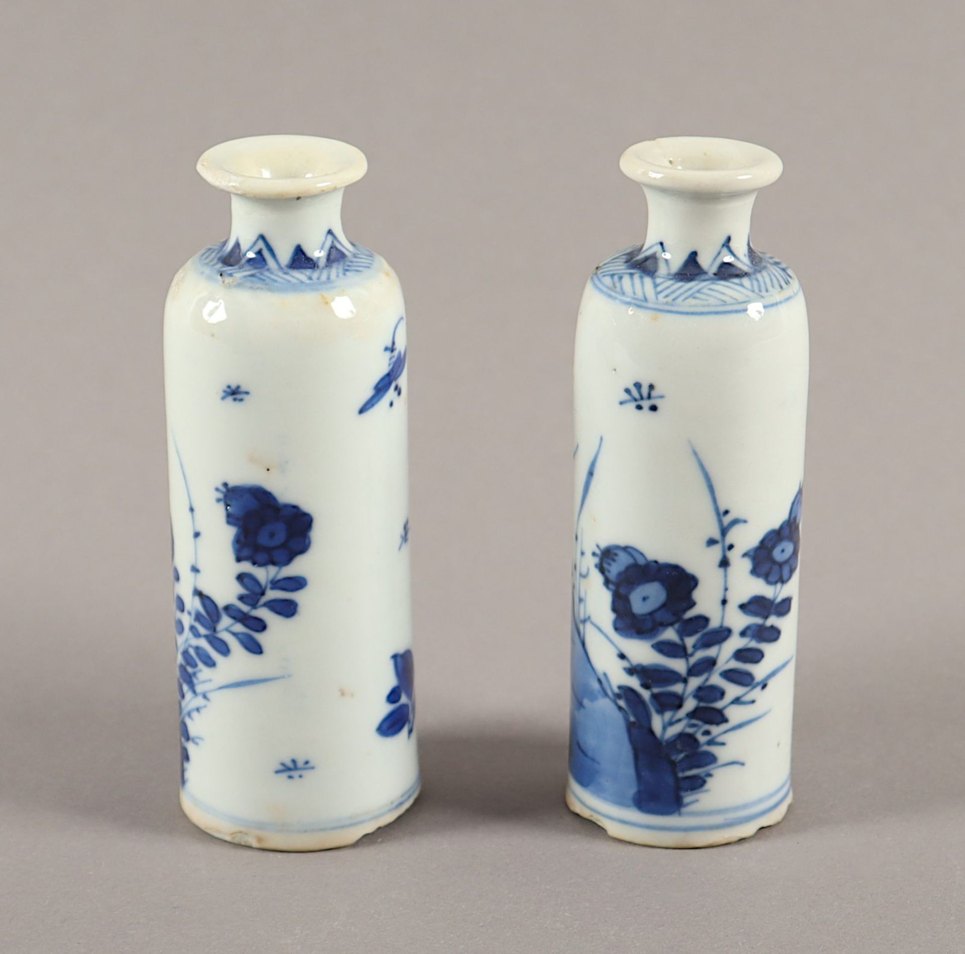Paar Snuff Bottle, blau-weiß, China, Kangxi - Bild 2 aus 5