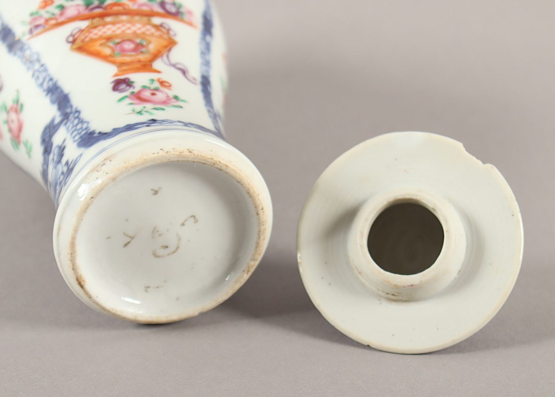 Deckelvase, Porzellan, China, um 1800 - Bild 4 aus 5