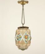 seltene Deckenlampe, Muller Freres, um 1920