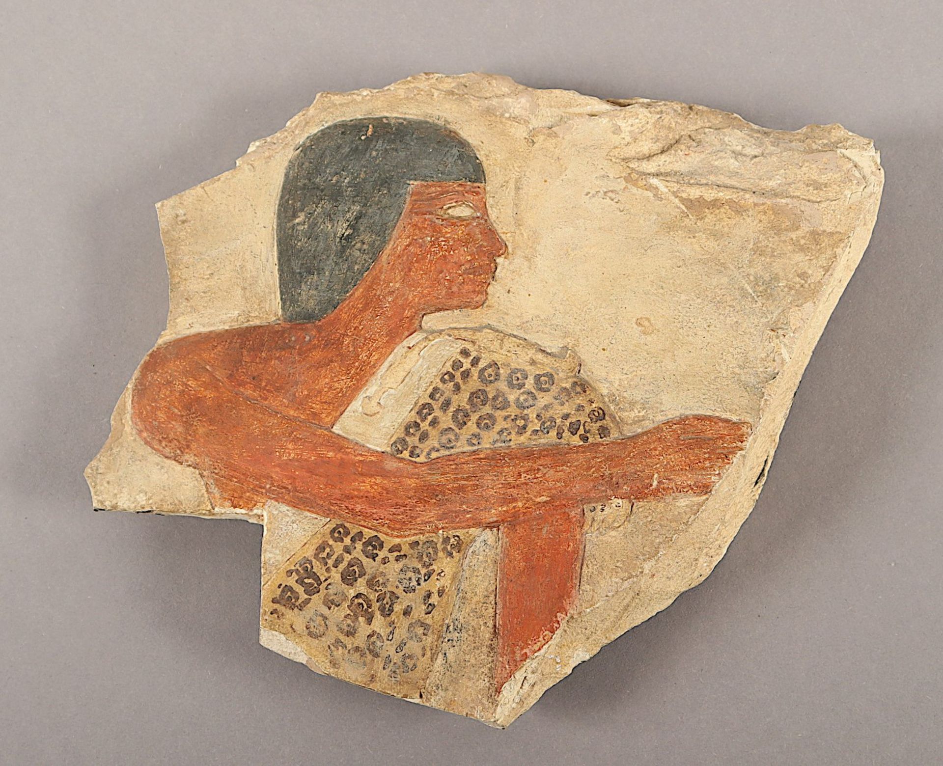 Relieffragment, besch., Ägypten