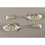 Paar Berry Spoons, 925/ooo, William Eaton, LONDON, 1825