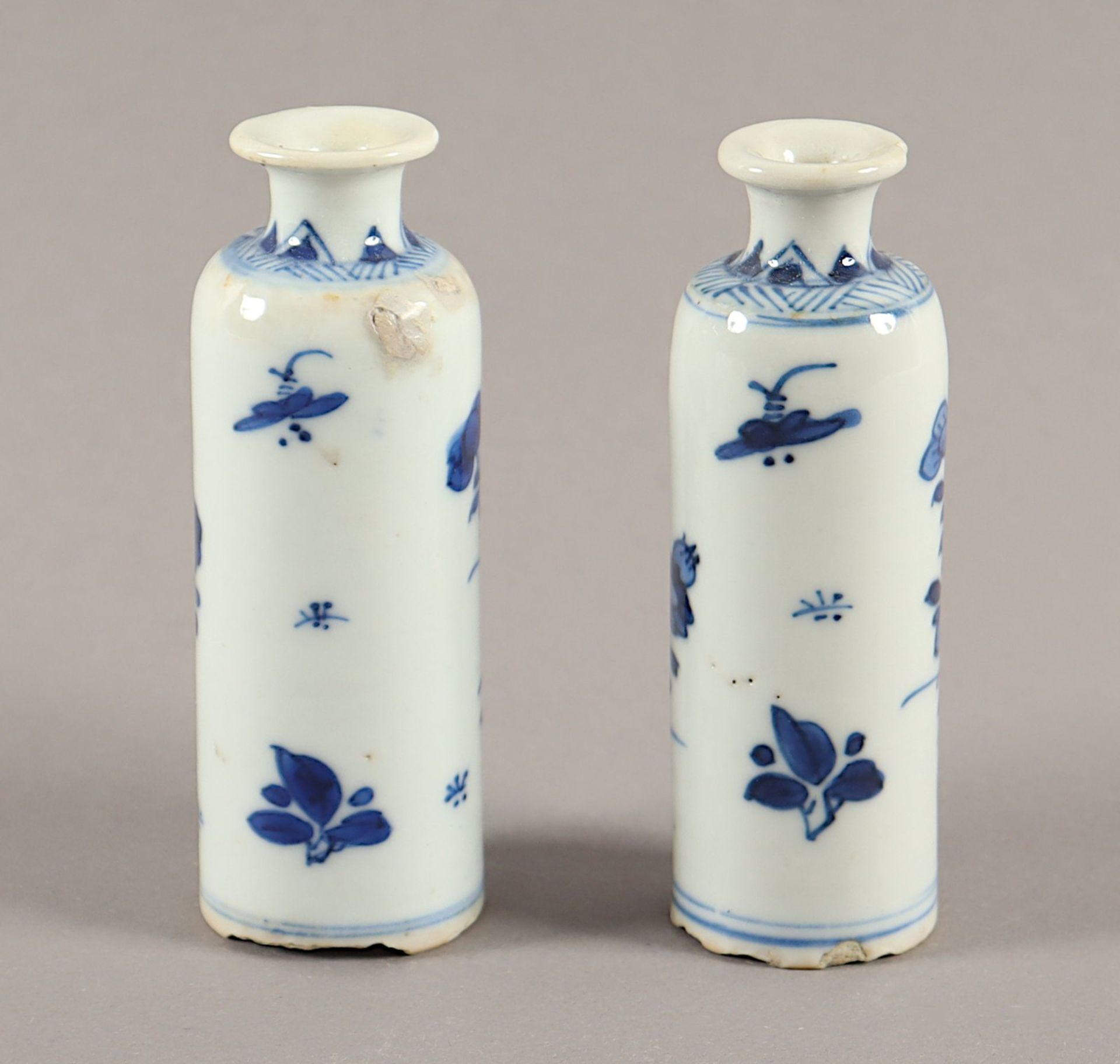 Paar Snuff Bottle, blau-weiß, China, Kangxi - Bild 3 aus 5