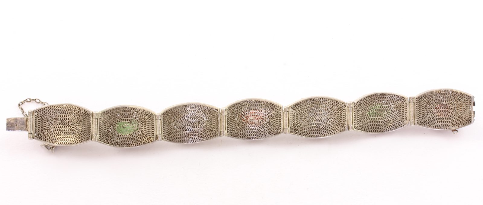 Armband, Silber, Edelsteine, China - Image 2 of 2