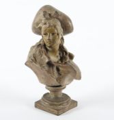 NELSON, Alphonse Henri (1854-1919), "Büste einer Frau mit Hut"