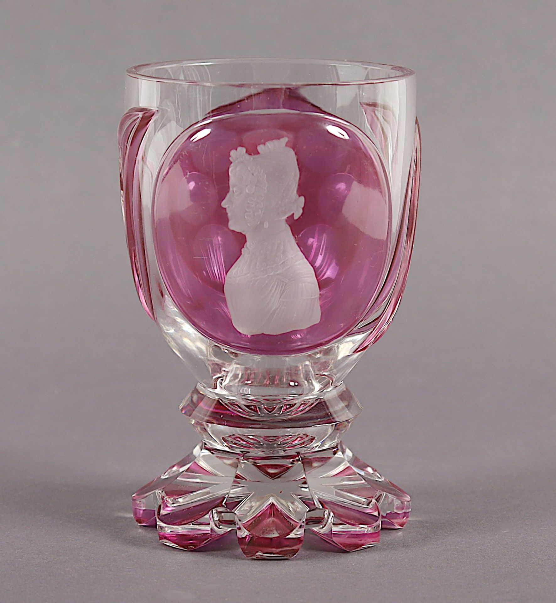 Andenkenbecher, Glas, BÖHMEN, 1838