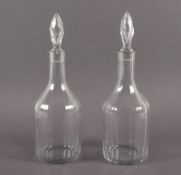 Paar Karaffen, Glas, England, E.18.Jh.