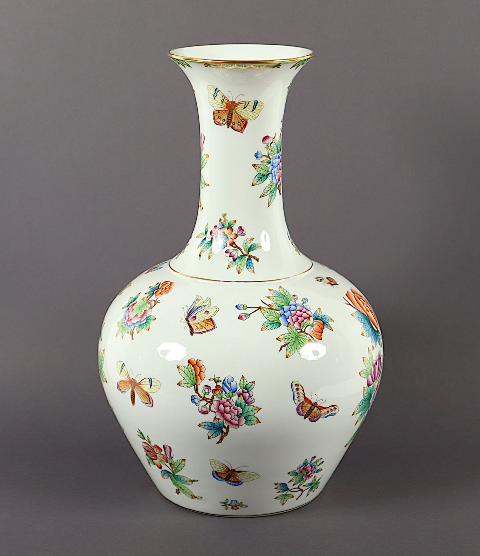 grosse Vase, Victoria, Herend, 1941 - Bild 3 aus 6