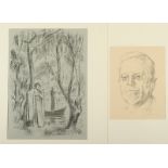 Ahlers-Hestermann, Friedrich, zwei Lithografien, ungerahmt