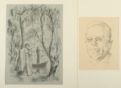 Ahlers-Hestermann, Friedrich, zwei Lithografien, ungerahmt