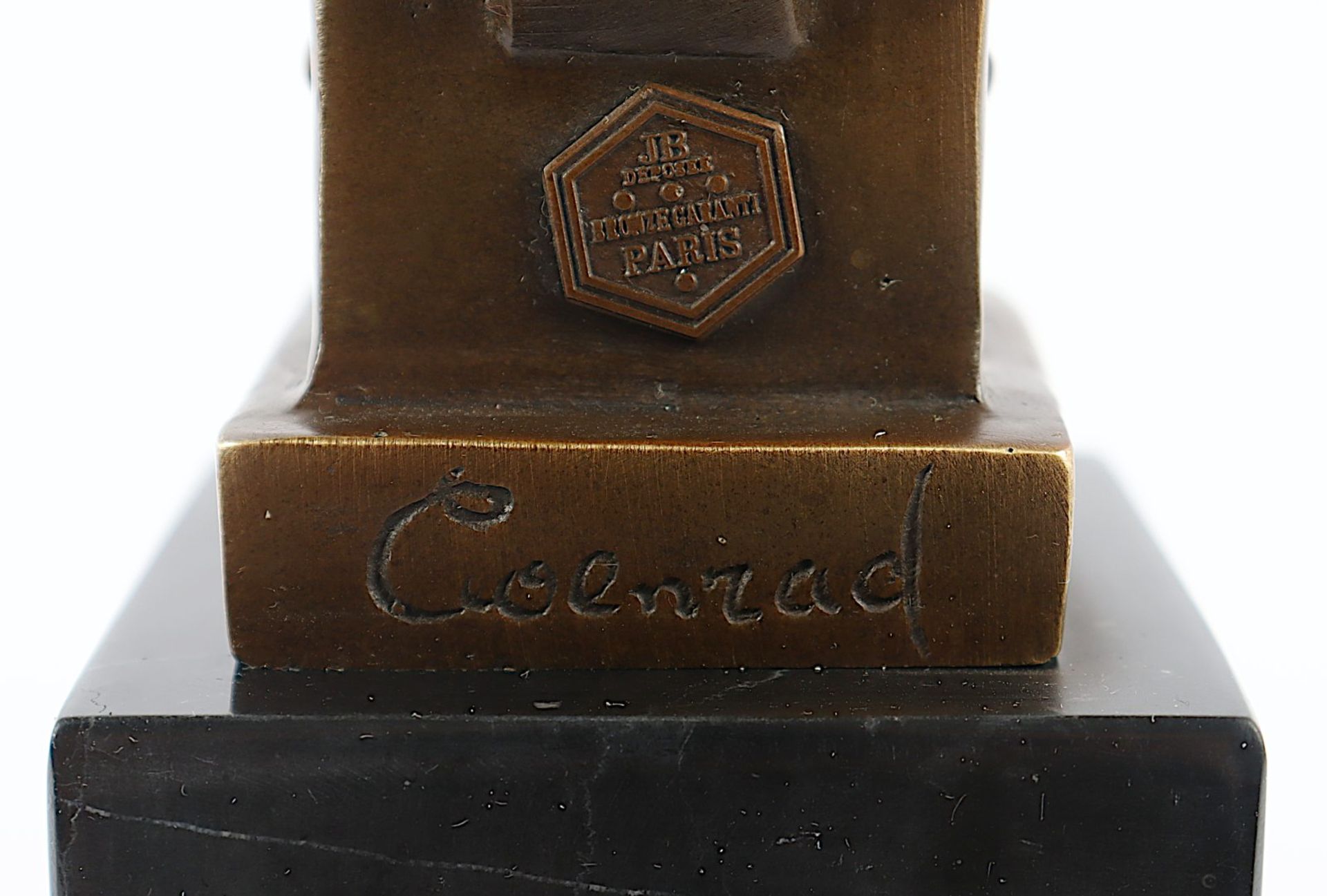 Coenrad, J.B., "Eule", Bronze, leicht besch. - Image 4 of 5