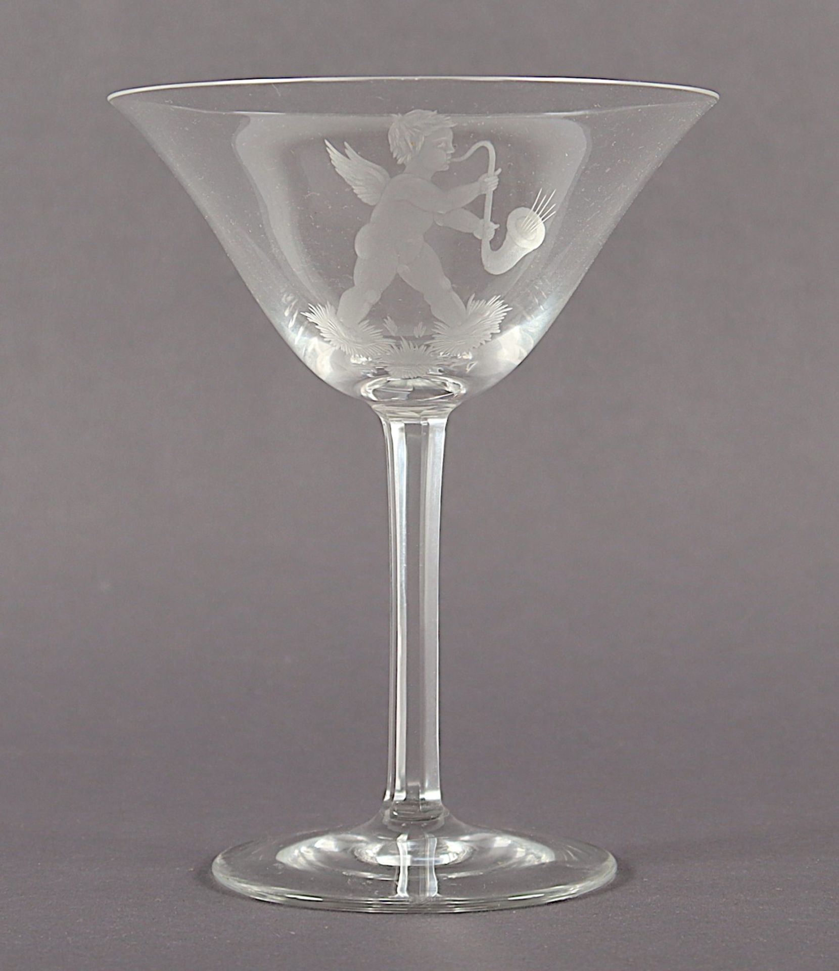 CHAMPAGNERSCHALE, Glas, deutsch, um 1910