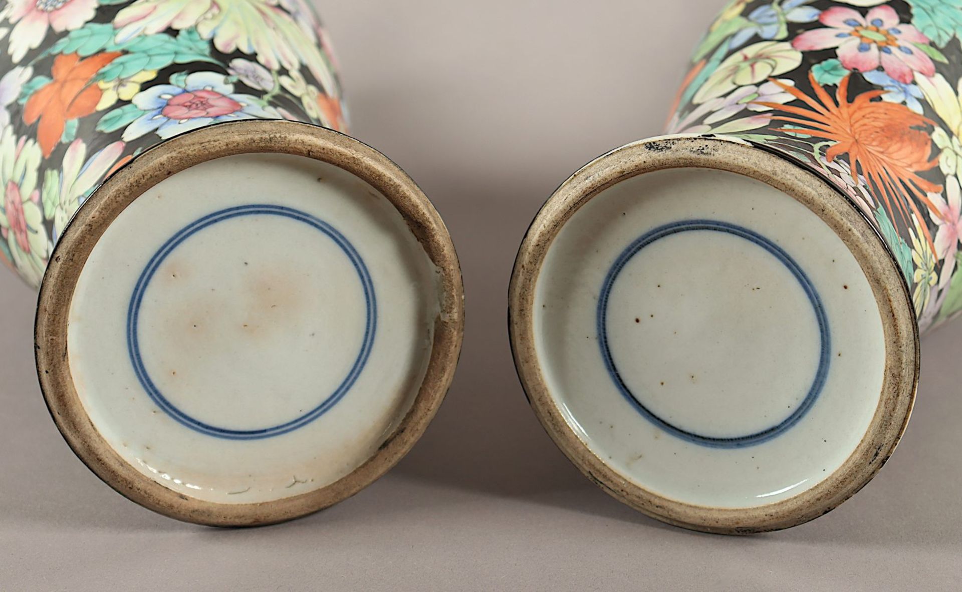 Paar Vasen, "Mille Fiori"-Dekor, China, 19.Jh. - Bild 5 aus 5