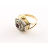 Uhren-Ring, gold plated, Strass FAVRE LEUBA