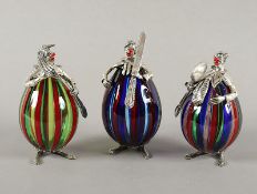 drei Clowns, Glas und silber, Vittorio Angini, Murano