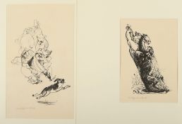 Hegenbarth, Josef, zwei Lithographien, ungerahmt
