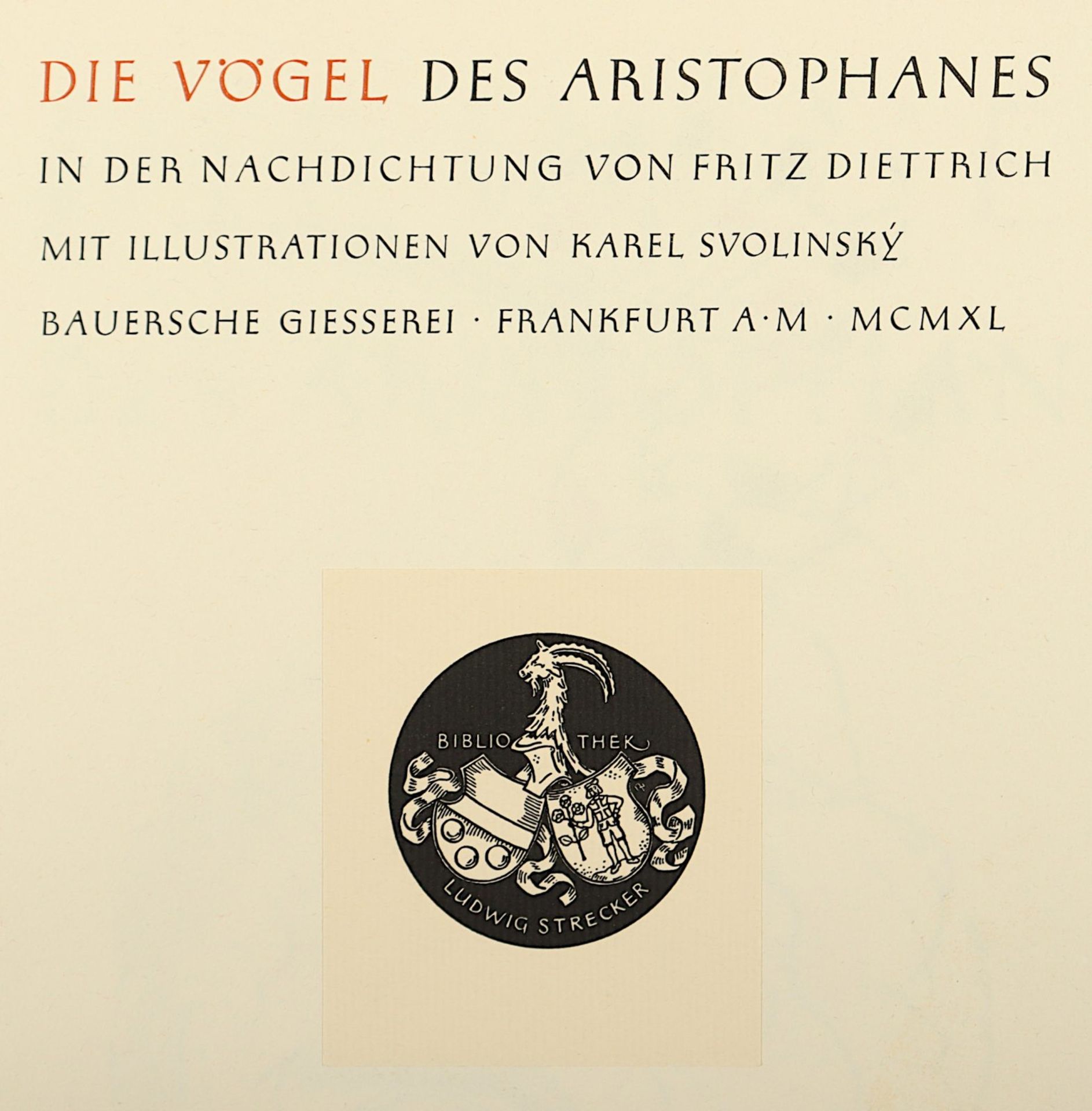 Die Vögel des Aristophanes, 1940 - Bild 3 aus 4