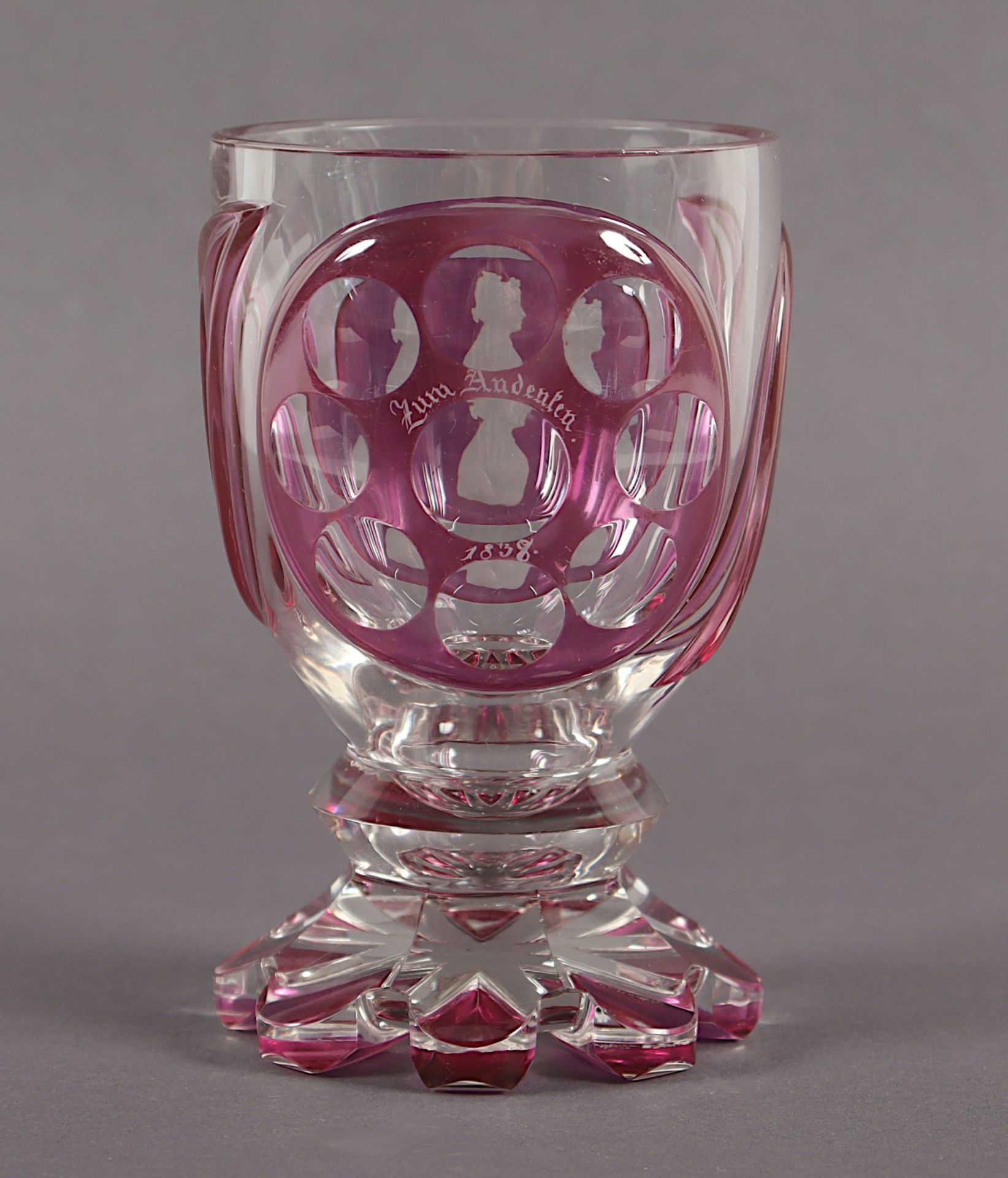 Andenkenbecher, Glas, BÖHMEN, 1838 - Image 2 of 3
