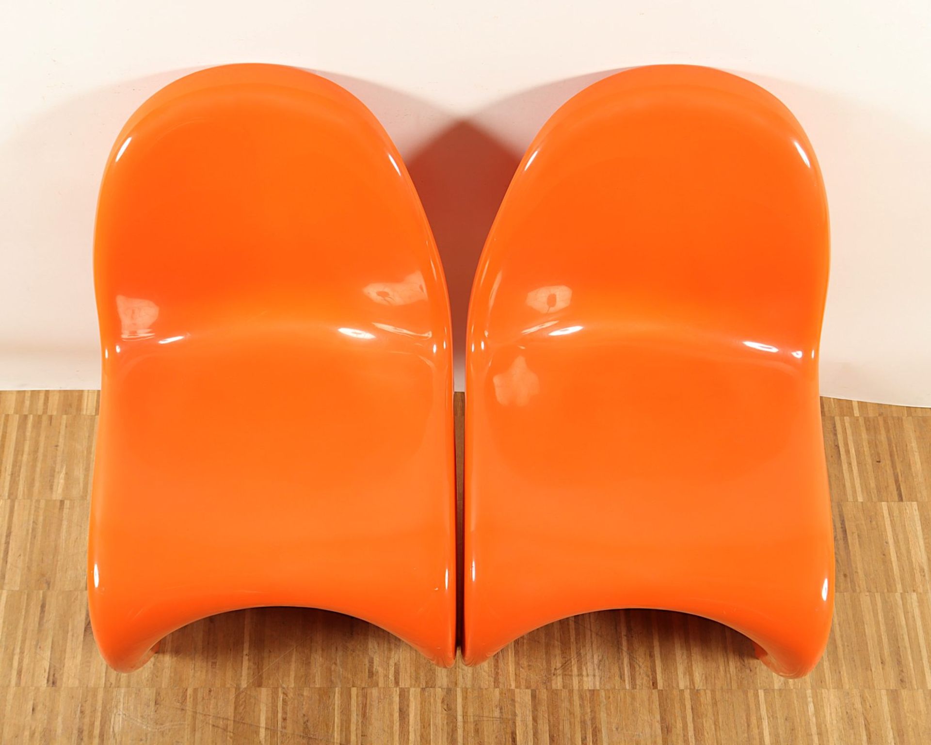 Paar Panton-Chairs, orange - Bild 2 aus 5