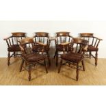 sechs Captain Chairs, England, 2.H.19.Jh.