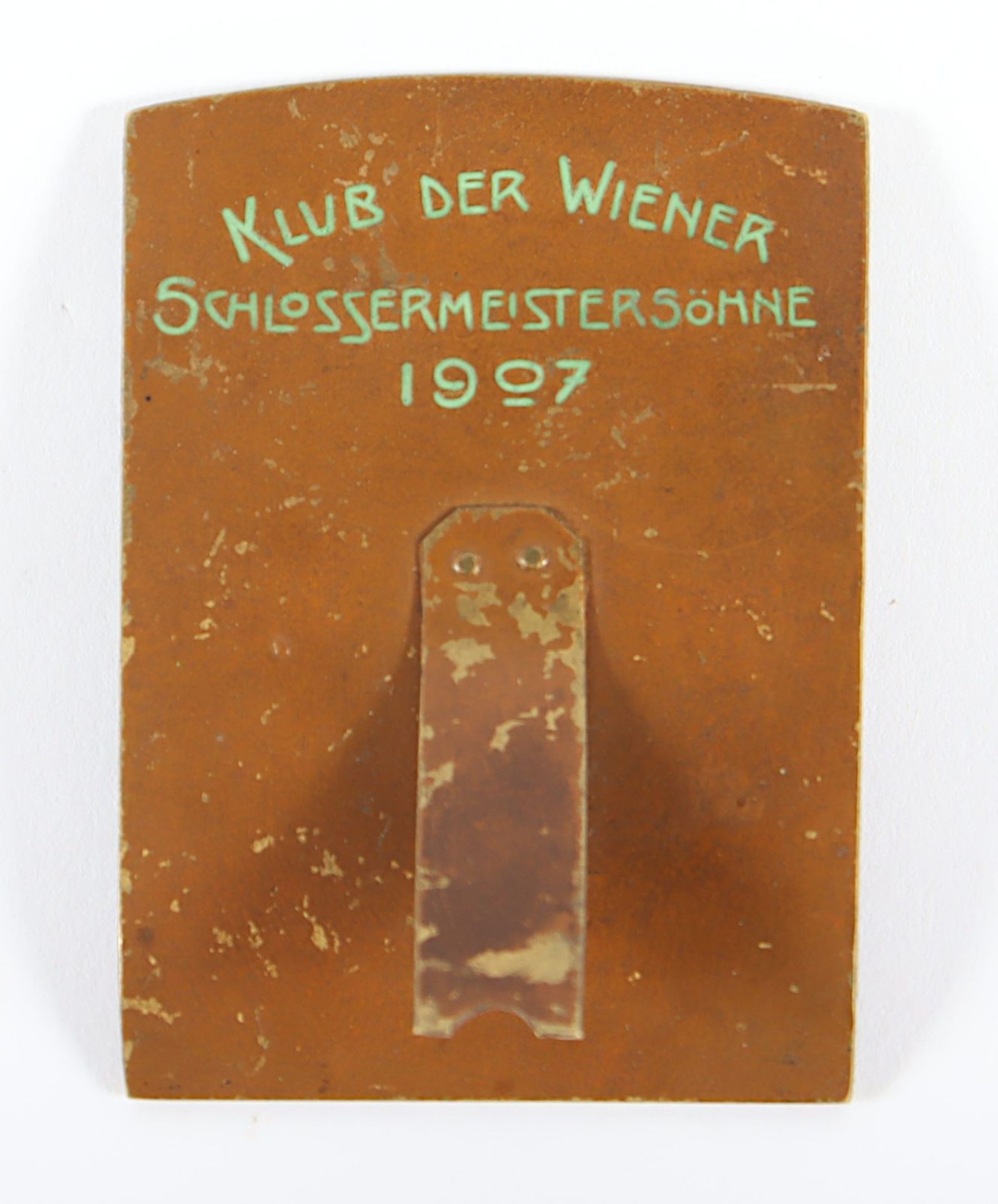 Plakette "Klub der Wiener Schlossermeistersöhne", Bronze, 1907 - Image 2 of 2