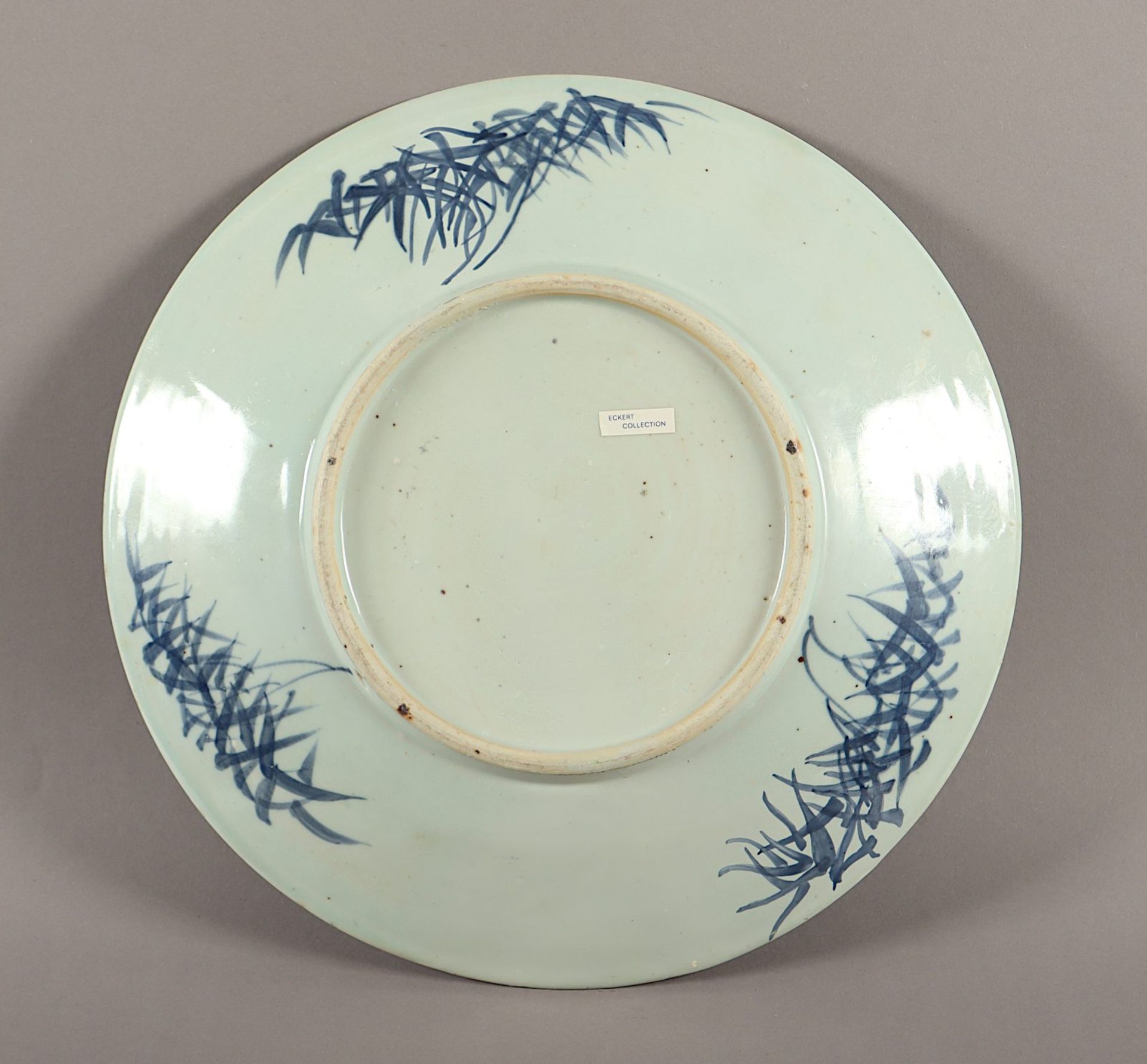 Teller, Porzellan, Unterglasurblau dekoriert, China, 19.Jh. - Bild 2 aus 2