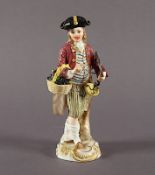 Figur Cris de Paris "Traubenhändler", Peter Reinicke, Meissen, E.19.Jh.