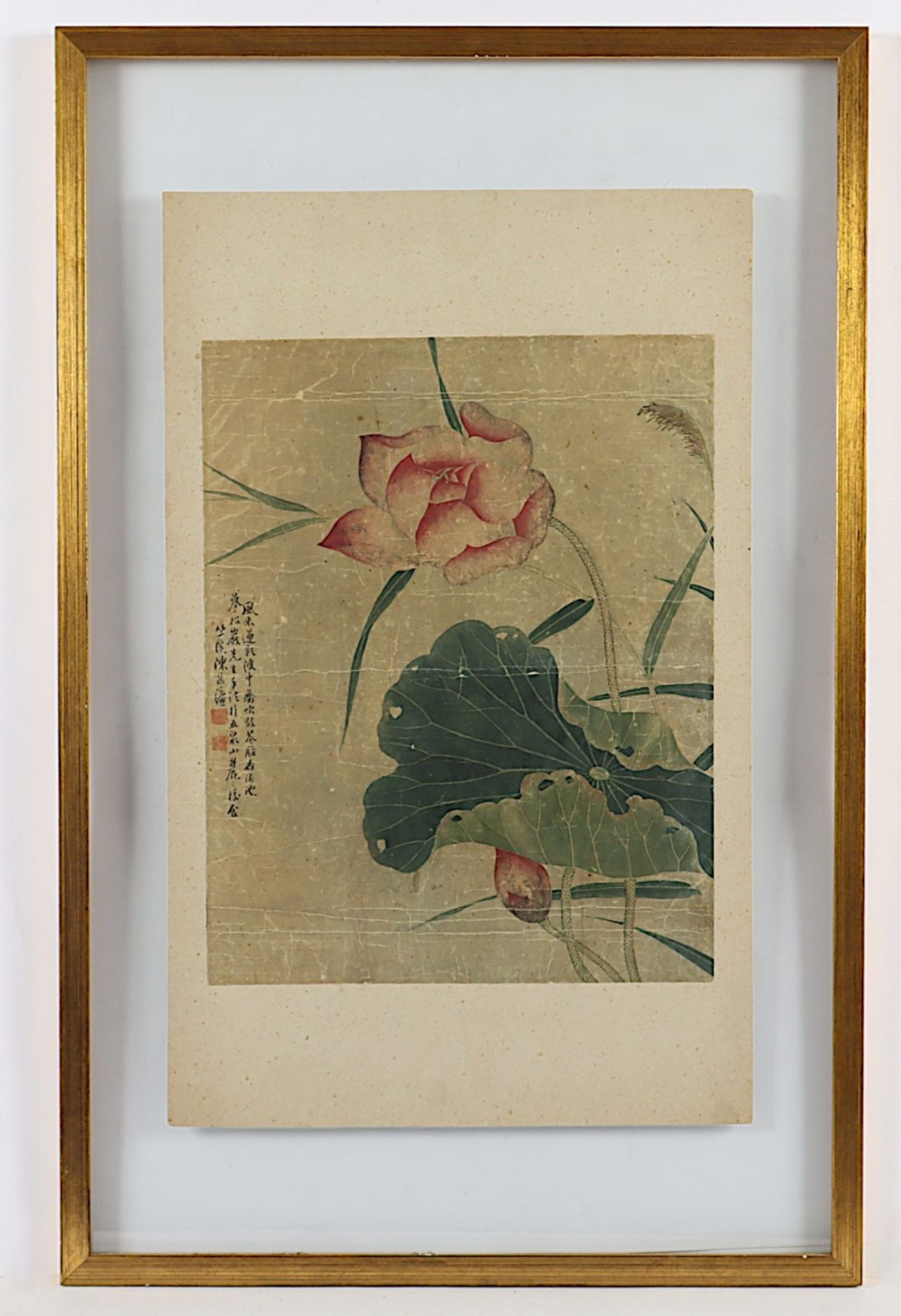 Malerei, Lotus, gerahmt, CHINA - Bild 2 aus 3