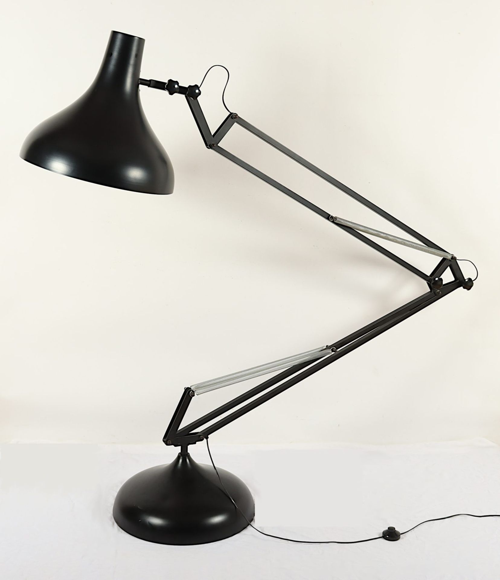 Große Architekten-Stehlampe, H 200 cm, um 1980