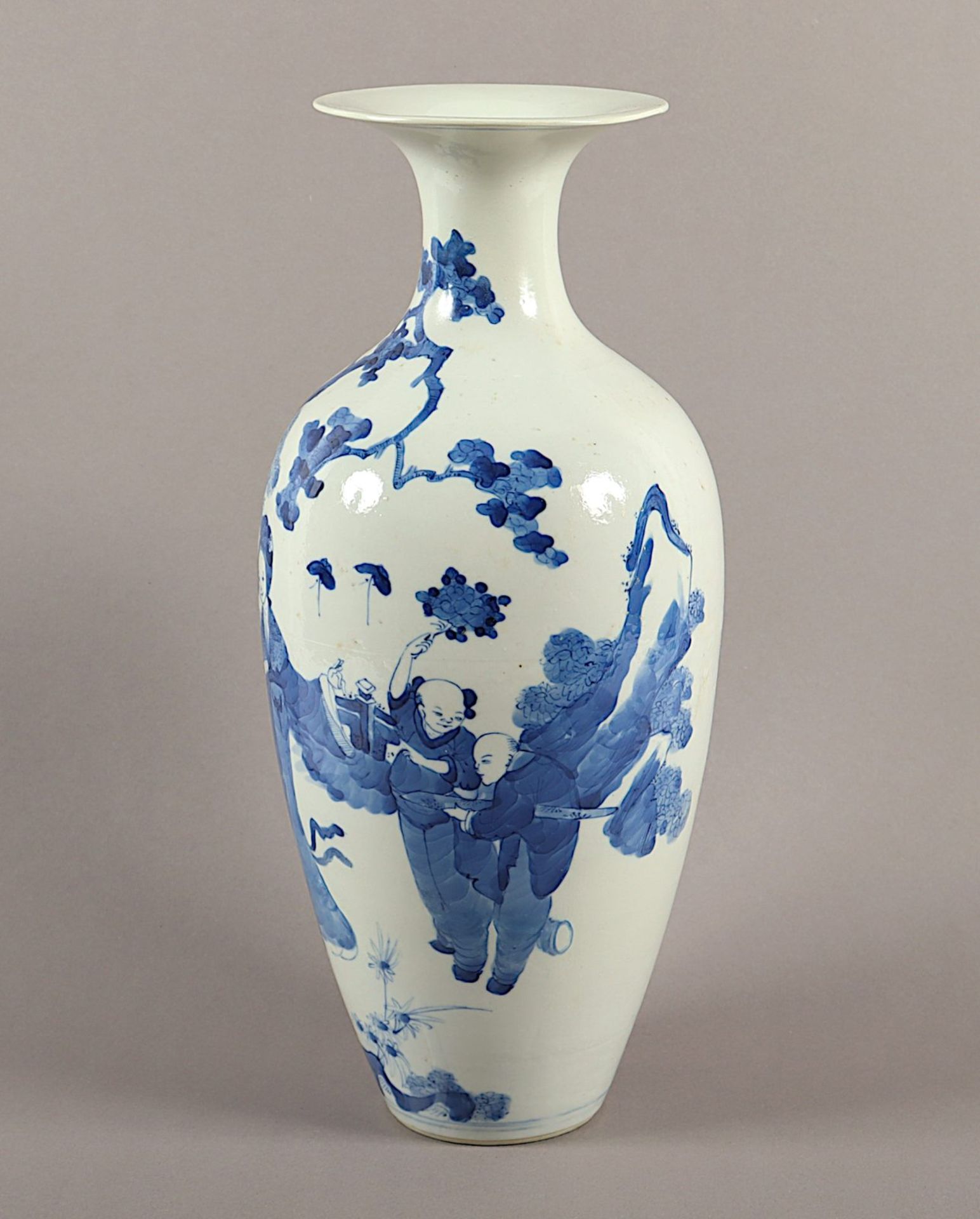 blauweiße Vase, Porzellan, China, 19.Jh. - Bild 2 aus 5