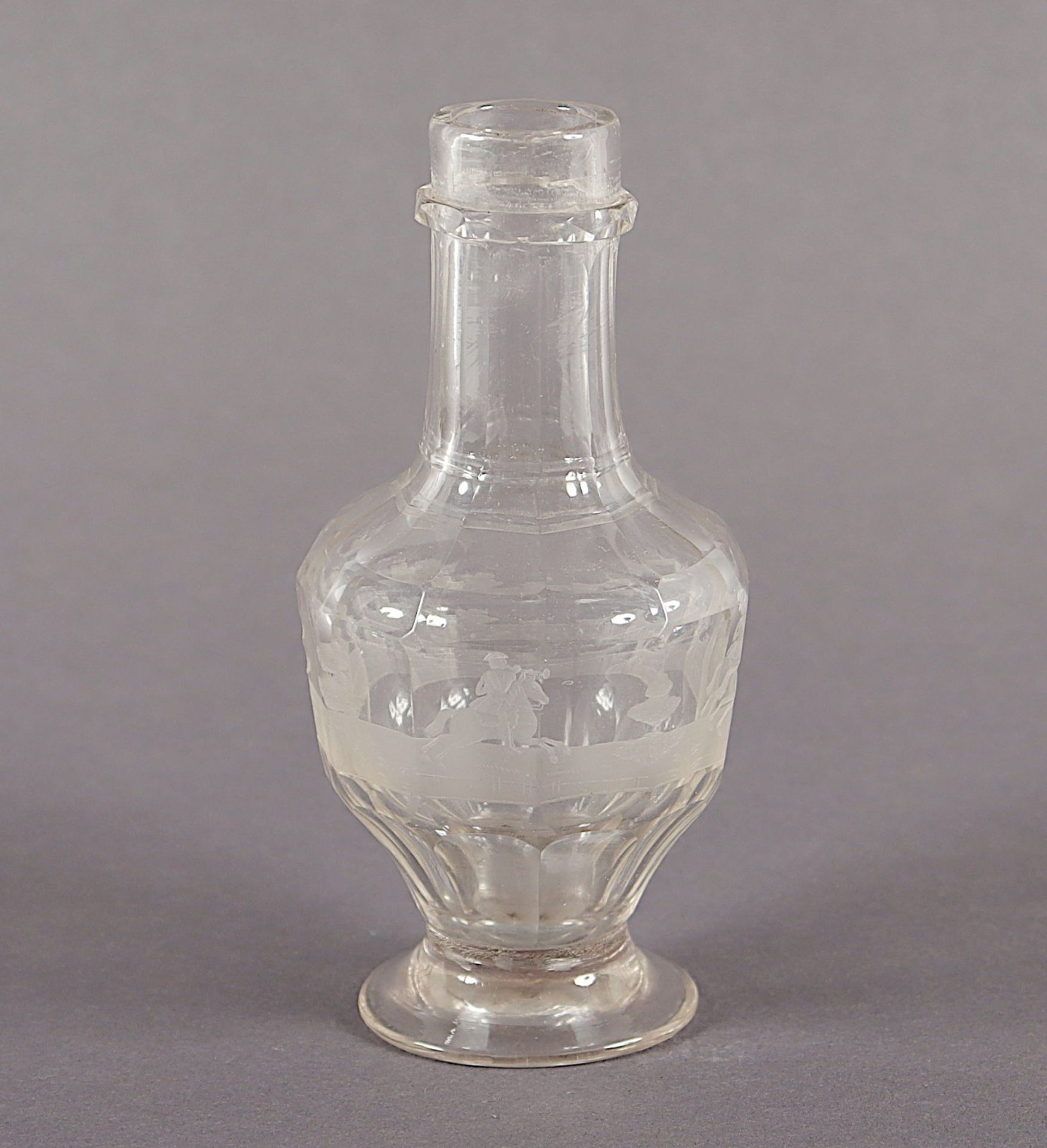 Rokoko Mundfläschchen, Glas, SCHLESIEN, um 1740