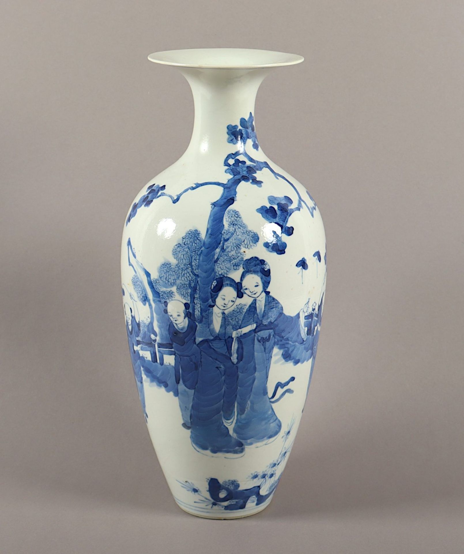 blauweiße Vase, Porzellan, China, 19.Jh.