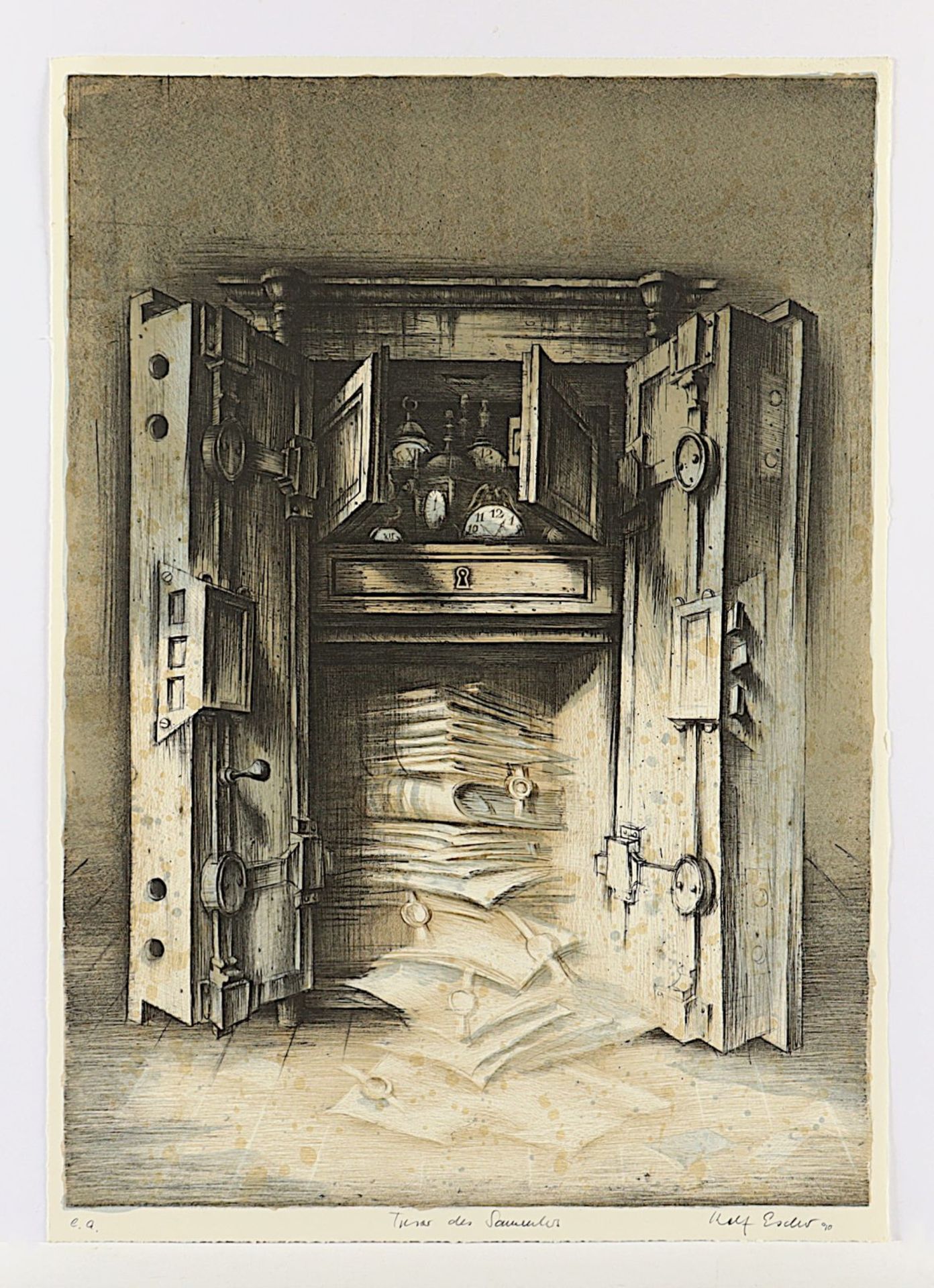 Escher, Rolf, "Tresor eines Sammlers", ungerahmt
