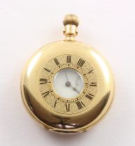 Halbsavonette-Taschenuhr, 585/ooo GG, UNION