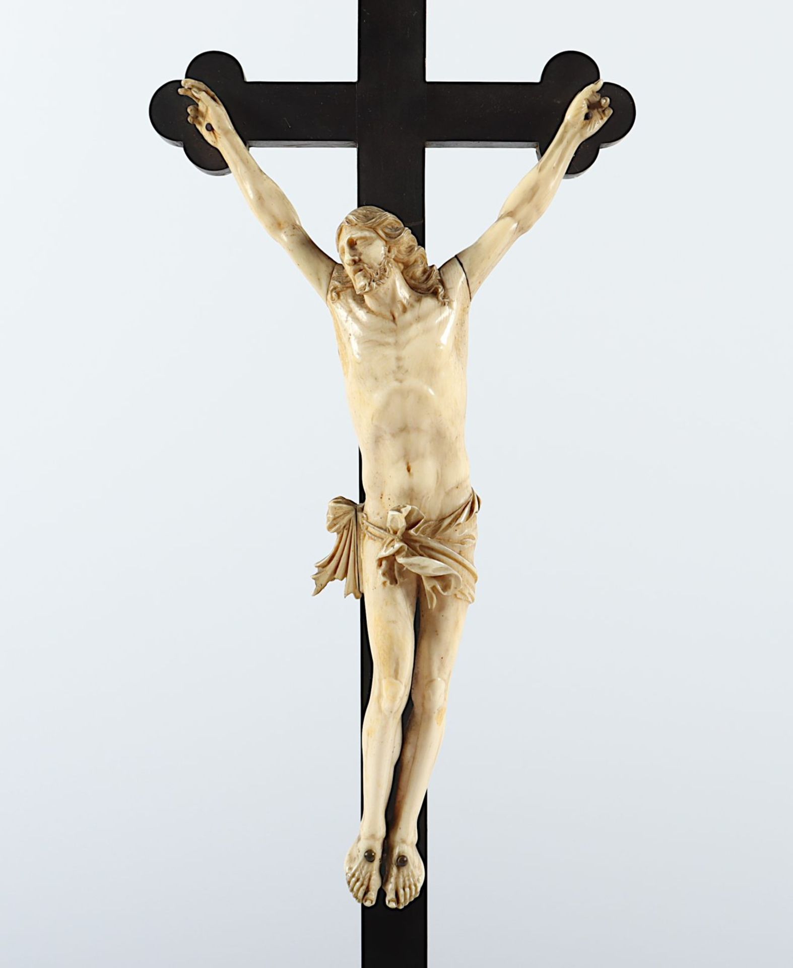 Kruzifix, Holz, Elfenbein, 2.H.19.Jh. - Image 3 of 8
