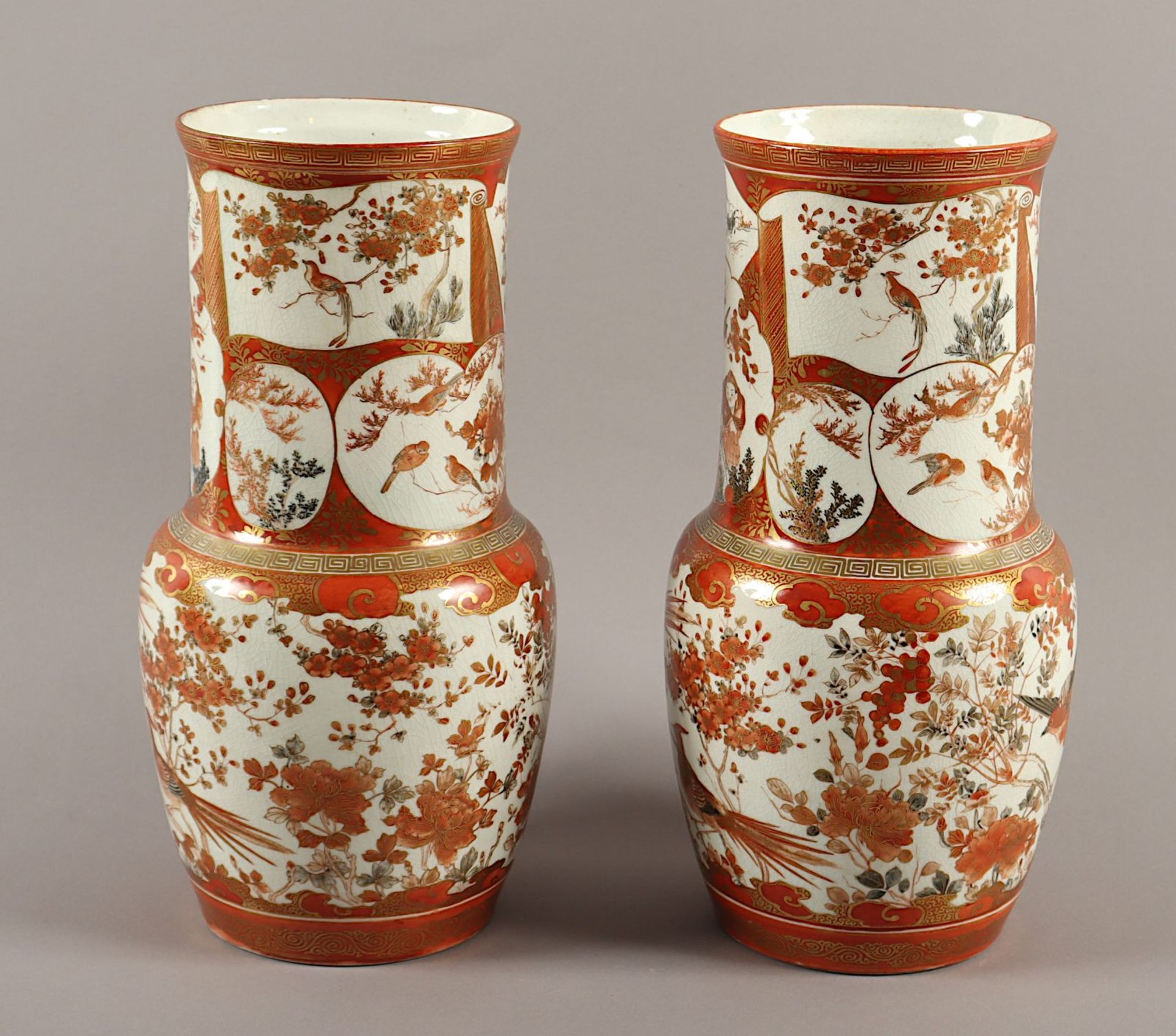 paar Vasen, Kutani, Japan, Meiji - Image 3 of 4
