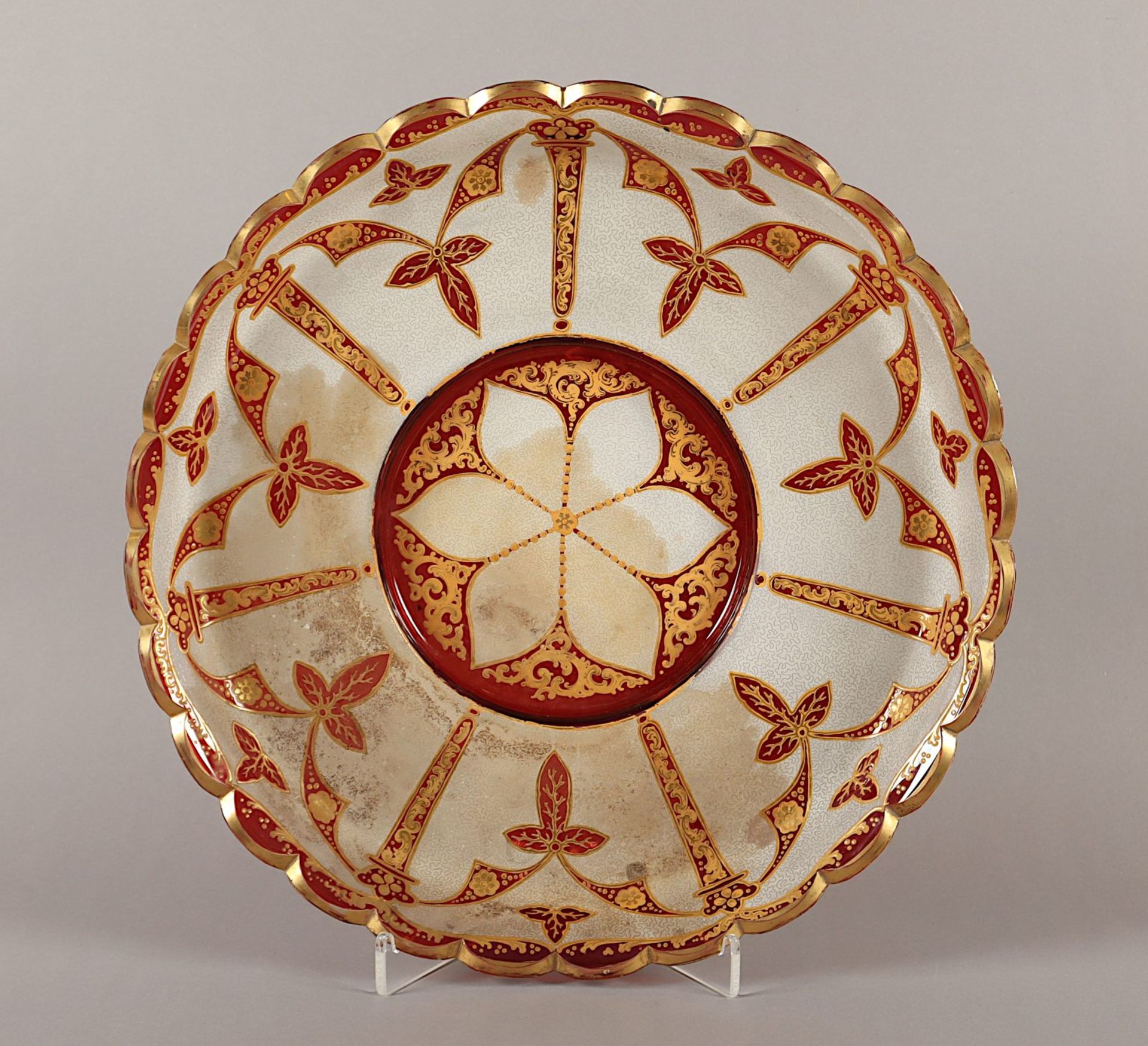 BIEDERMEIER BOWLE MIT KELLE UND TABLAR, Böhmen, um 1840 - Bild 2 aus 4